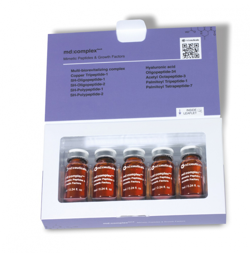 Tế bào gốc tăng trưởng tái tạo và trẻ hóa da toàn diện Md:ceuticals Md Complex Genx Mimetic Peptides & Growth Factor